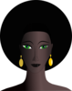 Black Woman With Green Eyes Clip Art